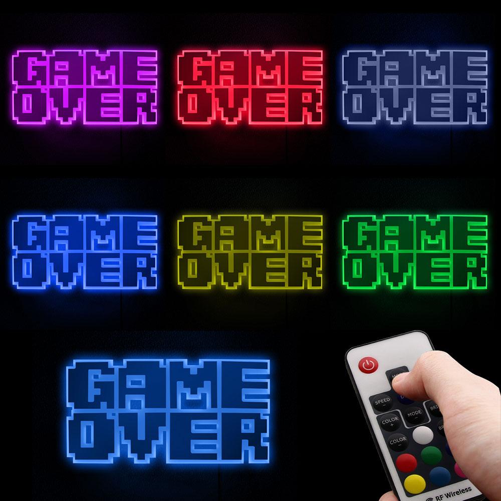 Lampe Gaming Game Over