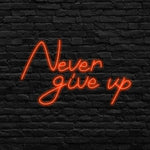Néon Gaming Never Give Up Rouge