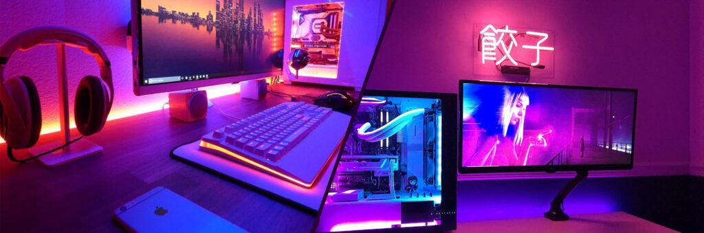 eclairage setup gaming